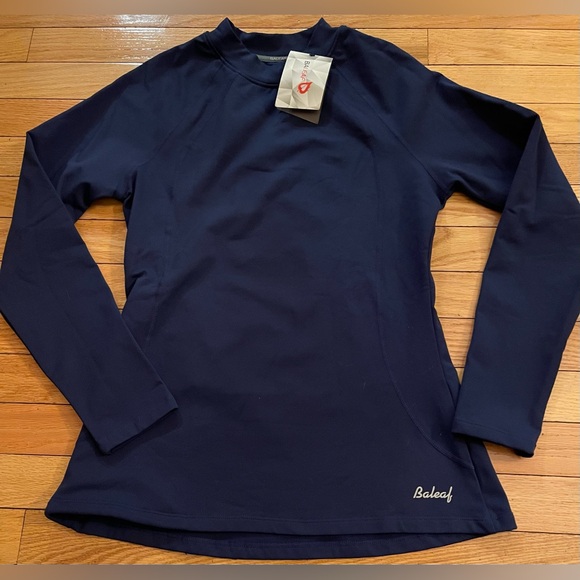 Baleaf Tops - NWT BALEAF Black Thermal Mock Neck Long Sleeve Shirt Zip Pockets Women’s Small